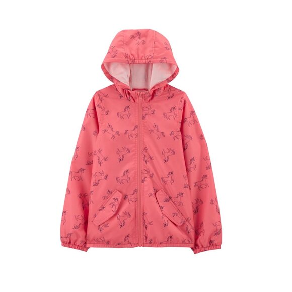 Carter's Other - CARTERS UEC Girls Size 8 Unicorn Windbreaker Rain Jacket Pink Water Resistant
